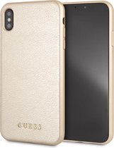 iPhone Xs Max hoesje - Guess - Goud - Kunstleer