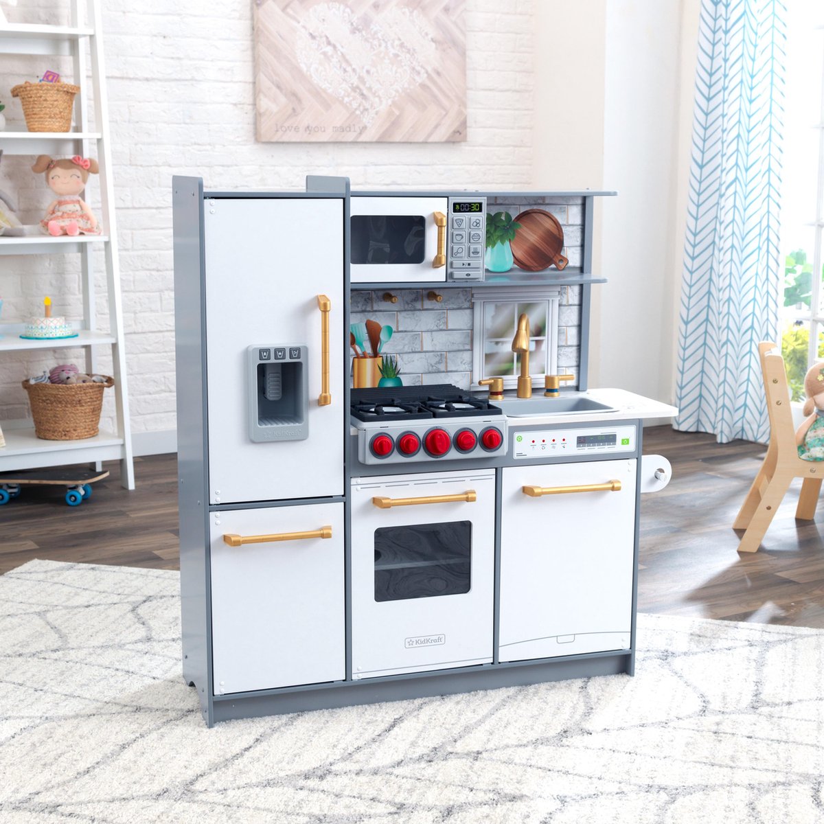 Bol Com Kidkraft Uptown Elite White Houten Speelkeuken Met Ez Kraft Assembly