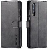 Luxe Book Case - Huawei P30 Hoesje - Zwart
