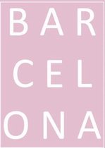 Unieke tuinposter "Barcelona" roze | Eigen ontwerp van PSTRS