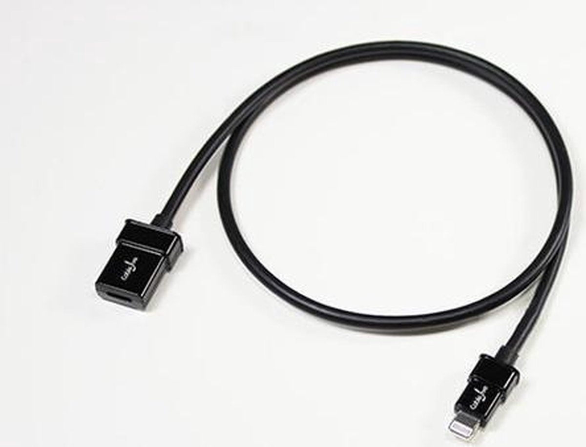 CableJive dockXtender Lightning Verlengkabel 180 cm Zwart