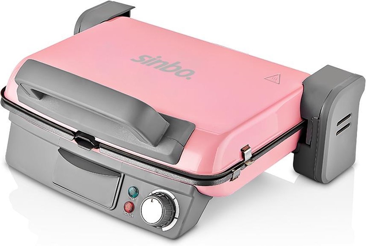 erts Ster cafetaria Sinbo SSM-2538 - Grill/Tosti apparaat - Roze | bol.com