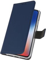 Booktype Telefoonhoesjes - Bookcase Hoesje - Wallet Case -  Geschikt voor iPhone XS - X Navy
