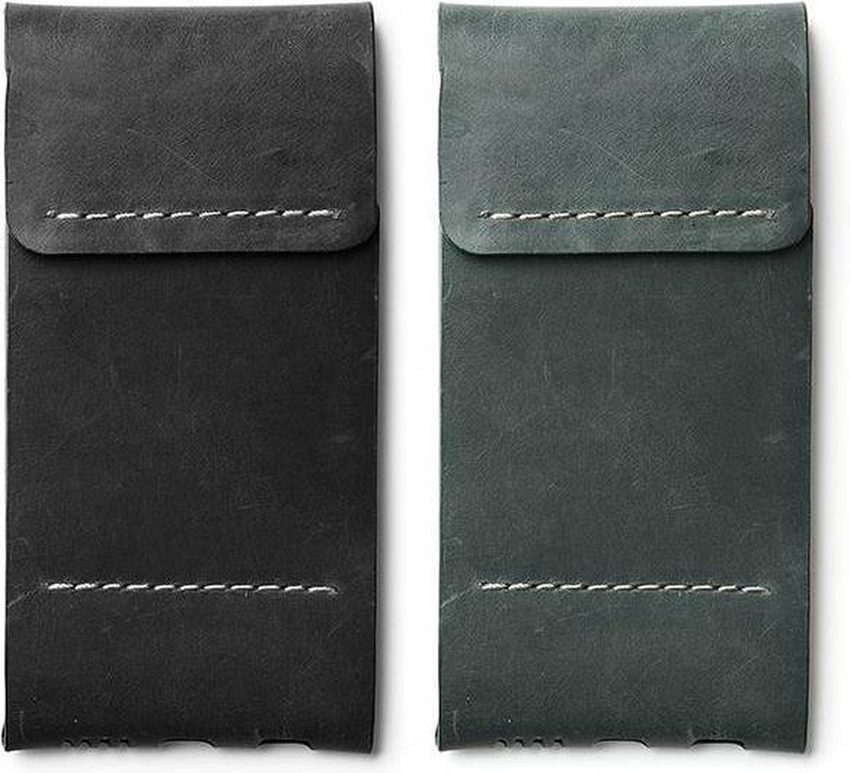 Zuiver leren Zenus hoesje voor iPhone 6 Black Classy Pouch - Black