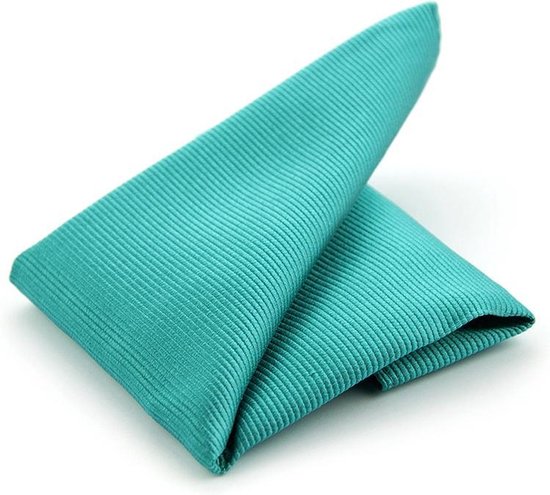 Smaragdblauw pochet100% zijde