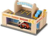 Melissa & Doug Servicestation met parkeergarage (voertuigen, werkende lift, draagbaar, 6-delig, geweldig cadeau voor meisjes en jongens - ideaal voor kinderen van 3, 4, 5 en 6 jaar