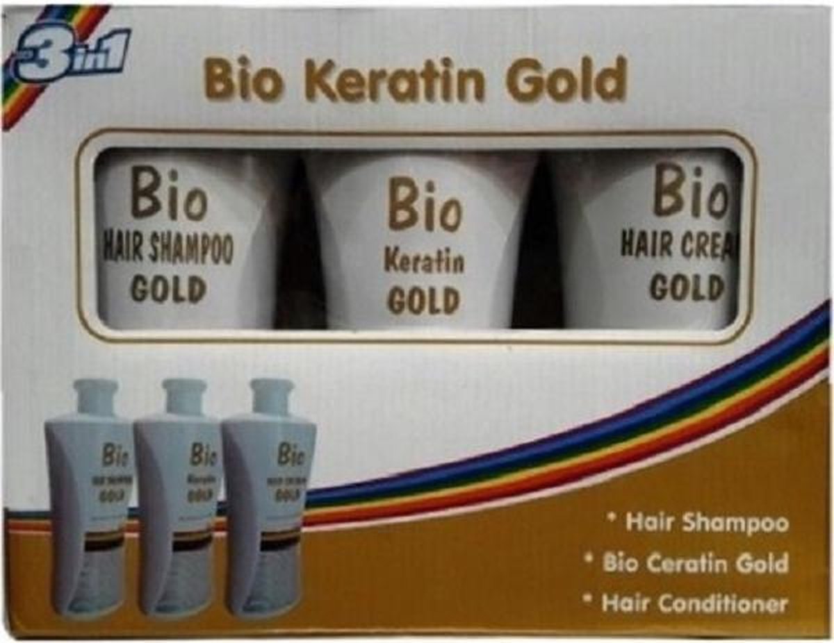 Bio Keratin Gold Shampoo-Keratin-Conditioner