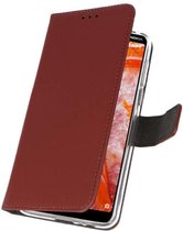 Booktype Telefoonhoesjes - Bookcase Hoesje - Wallet Case -  Geschikt voor Nokia 3.1 Plus - Bruin
