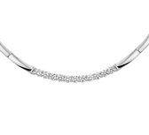 The Jewelry Collection Ketting Zirkonia 4,0 mm 50 cm - Zilver