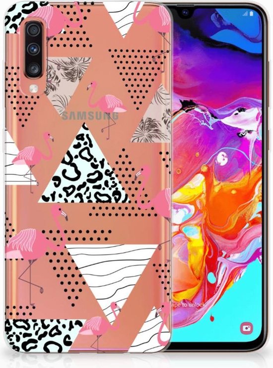 Samsung A70 GSM Hoesje Flamingo Triangle | bol.com