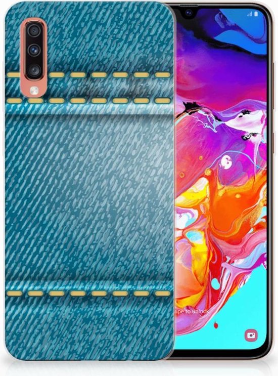Bank naar voren gebracht Faeröer GSM Hoesje Samsung Galaxy A70 Design Jeans | bol.com