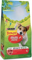 Bonzo Mini Menu Nourriture pour chiens - Boeuf 4x (1,5 kg)