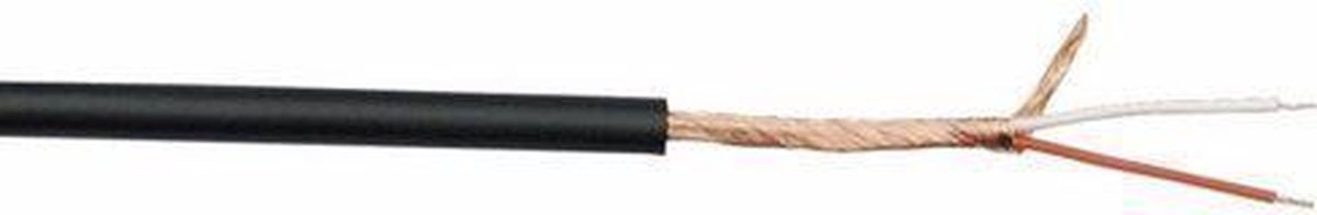 DAP Audio MC-205B microfoon kabel zwart 5mm, 100 meter op rol