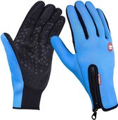 Handschoenen | touchscreen | waterdicht | fleece | unisex | blauw | maat L