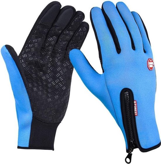 Handschoenen | touchscreen | waterdicht | fleece | unisex | blauw | maat L  | bol.com