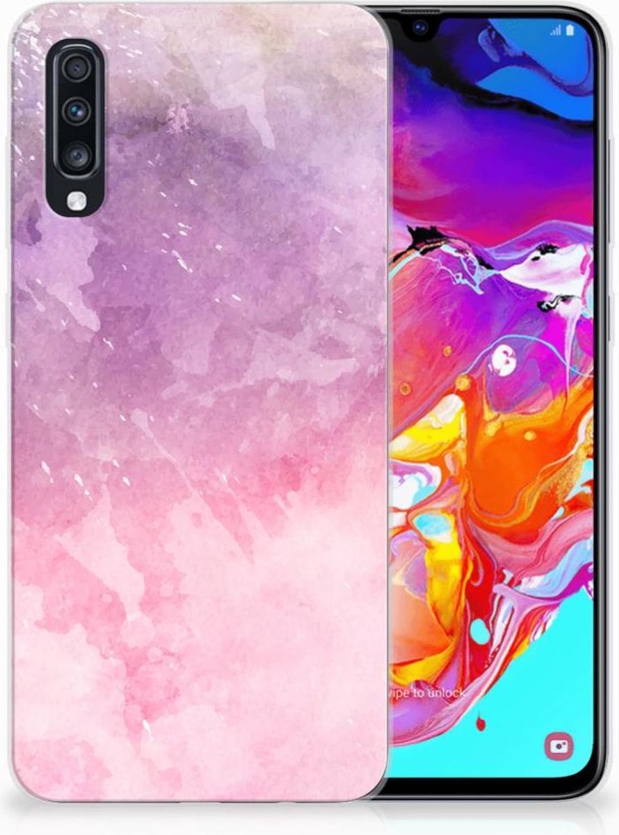 Hoesje maken Samsung Galaxy A70 Pink Purple Paint