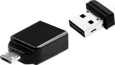 Verbatim Nano Store N GO USB-stick smartphone/tablet Zwart 16 GB USB 2.0, Micro-USB 2.0