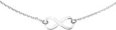 The Fashion Jewelry Collection Ketting Infinity 1,4 mm 41 + 4 cm - Zilver Gerhodineerd