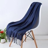 Sjaal Dames Donker Blauw - Zachte omslagdoek - 200*65cm