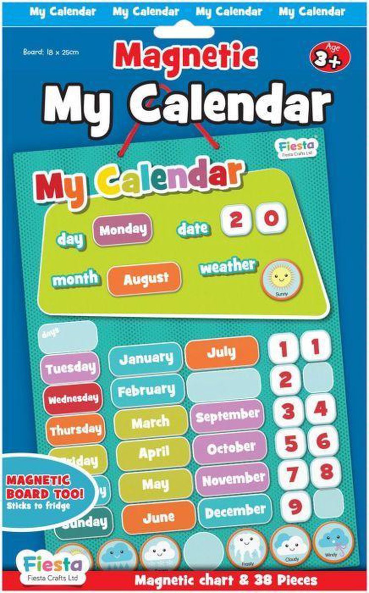 Fiesta Crafts Magnetic Small My Calendar