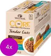 Wellness Core Tender Cuts Chicken Selection - Kattenvoer - 4 x Kip 6x85 g