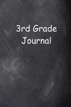 Third Grade Journal 3rd Grade Three Chalkboard Design Lined Journal Pages
