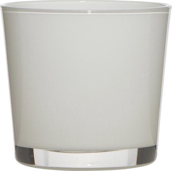 Geavanceerd enthousiast Voor type Hakbijl Glass Conner – Glazen bloempot – Wit – h19 x d19 cm | bol.com