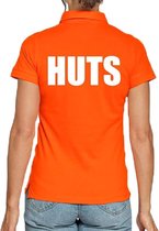 Koningsdag poloshirt / polo t-shirt HUTS oranje dames - Koningsdag kleding/ shirts M