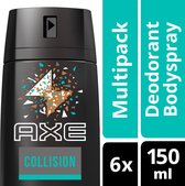 AXE Leer & Koekjes Deodorant - 6 x 150 ml - Voordeelverpakking