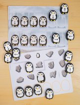 Activiteiten kaarten codeer pinguïn stenen