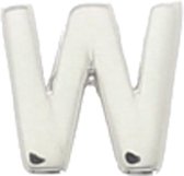 The Jewelry Collection Hanger Letter W - Zilver