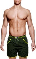 Bolas Zwembroek  Iconic Army Lime - Heren