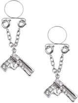 Pinch - indiscrets nip Jewel - tepelhanger - Pistool met stenen
