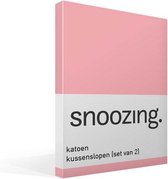 Snoozing - Katoen - Snoozing Taies d'oreiller - Set de 2 - 40x60 cm - Rose