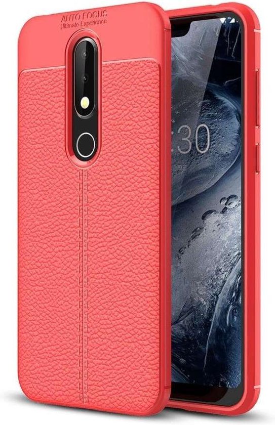 Just in Case Nokia 6.1 Plus Back Cover Soft TPU rood