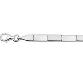 The Jewelry Collection Bracelet Poli / mat 4,5 mm 19 cm - Argent