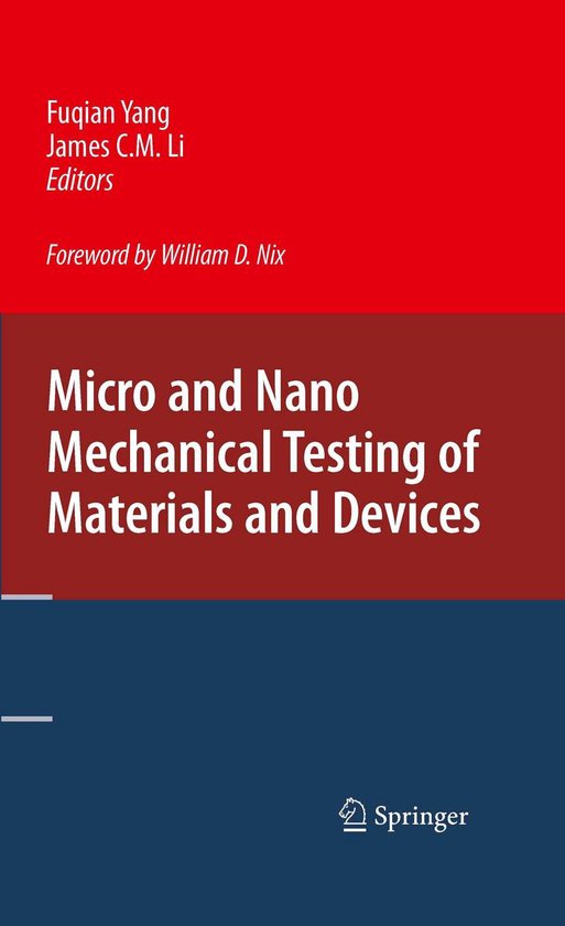 Micro and Nano Mechanical Testing of Materials and Devices - cover