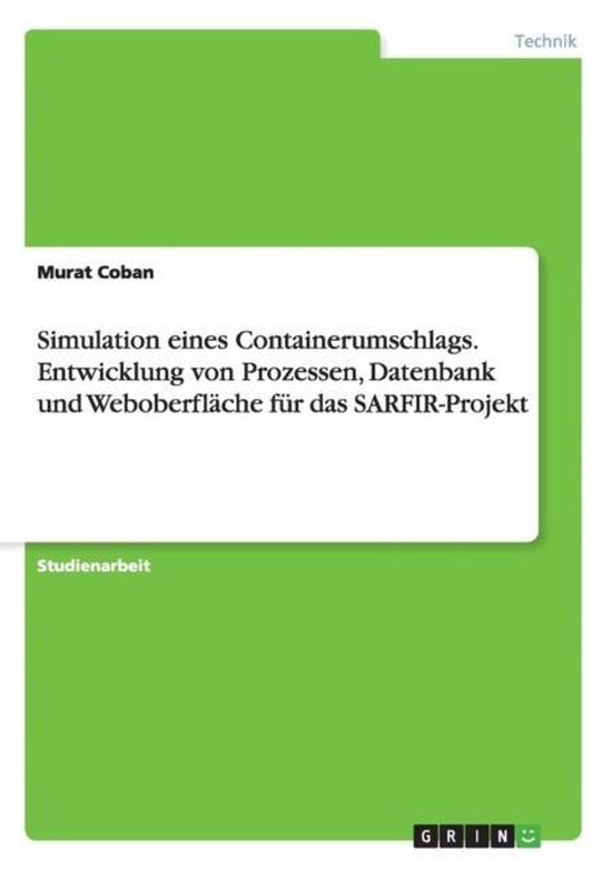 Simulation eines Containerumschlags. Entwicklung von Prozess ... - cover