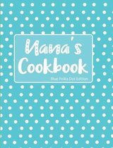 Nana's Cookbook Blue Polka Dot Edition