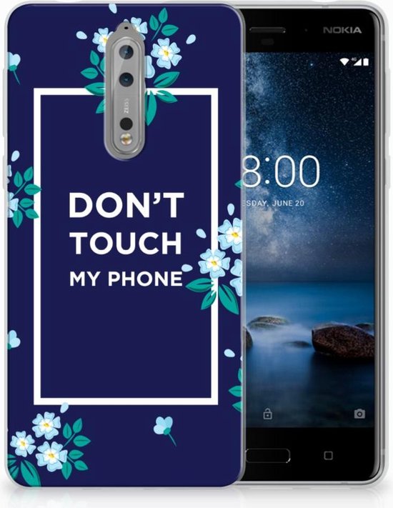 Aja Martelaar Paradox Nokia 8 TPU Hoesje Flowers Blue DTMP | bol.com