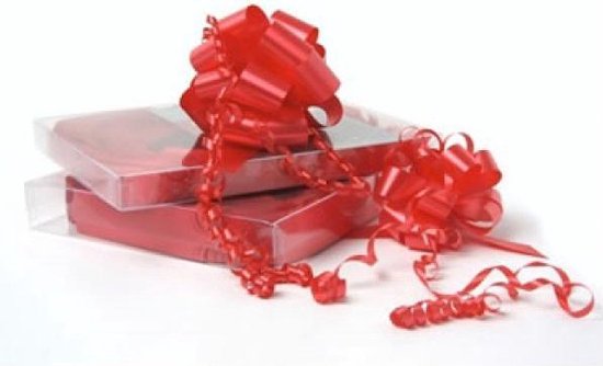 Decoratie strik rood - cadeau versiering | bol.com