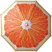 Lifetime Verstelbare Strandparasol / Parasol met Sinaasappel Print - Ø 190 cm.