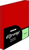 D'Orveige Hoeslaken Katoen - Tweepersoons - 140x200 cm - Rood