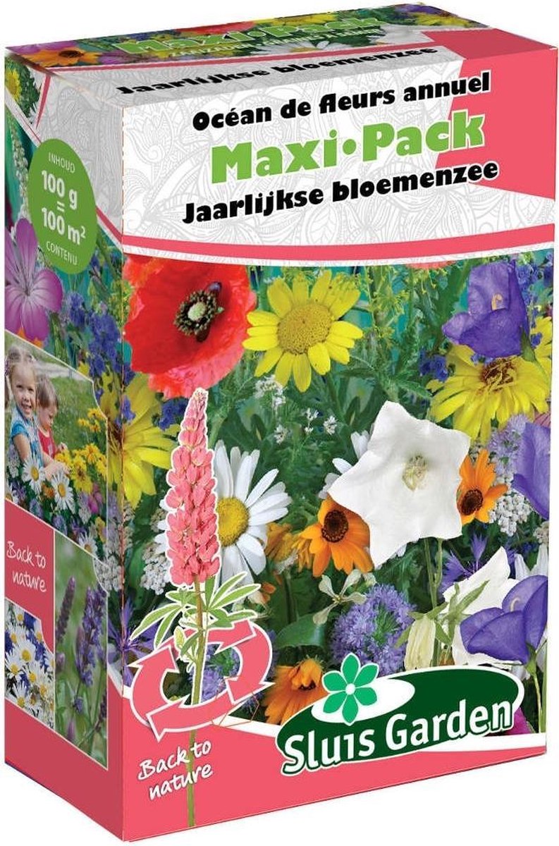 Sluis Garden - Mengsel Jaarlijkse bloemenzee Maxi-Pack