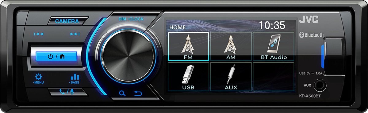 JVC KD-X560BT 1DIN Mechless autoradio met 3" kleurenscherm – foto 3