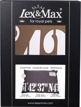Lex & Max 51-42 - Losse hoes voor hondenkussen - Rechthoek - Taupe - 100x70cm