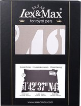 Lex & Max 51-42 - Losse hoes voor hondenkussen - Rechthoek - Kiezel - 100x70cm