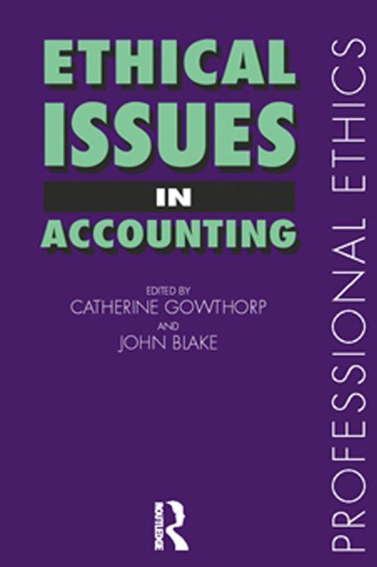Ethical Issues in Accounting - cover