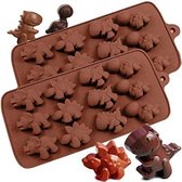 Duo pakket Dino malletjes - voor ijs - chocolade - krijt - zeep - Dinosauriers - Prehistorische wezens - Vorm - Holy Moldy
