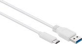 Cablexpert USB-C naar USB-A kabel - USB3.0 - tot 2A / wit - 1 meter